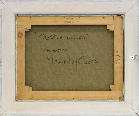 Maxmilian Ciccone, Cascata di uva, Italy, Late 2000s, Oil on Canvas, Framed-VHF-1316778