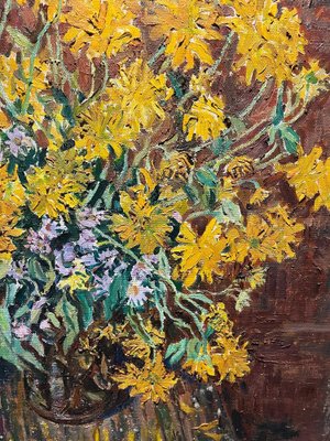 Maya Kopitzeva, Fiori Gialli, Oil Painting, 2002-QUE-1771524