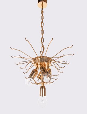 Mazzega Murano Glass Petals Gold Plated Chandelier, 1970s-DEK-948397