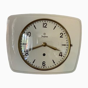 Mechanical Ceramic Wall Clock from Junghans, Germany, 1950s-VQM-1384545