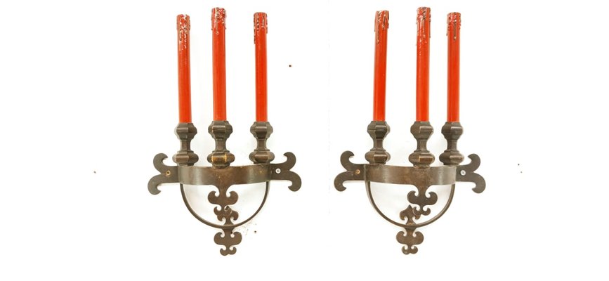 Medieval Brass Wall Lights-QLH-1347949