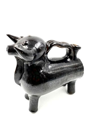 Mediterranean Style Bull-Shaped Jug Sculpture, France, 1970s-TXN-1013116