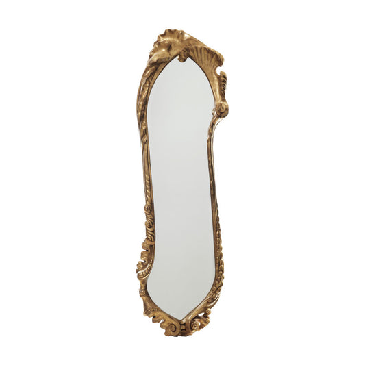 Wall-Mounted Mirror Calvet by Bd Barcelona Design #Covered in fine golden brass sheets