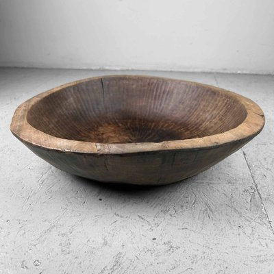 Meiji Era Handcrafted Wooden Dough Bowl, Japan-DWL-1769009