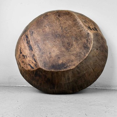 Meiji Era Handcrafted Wooden Dough Bowl, Japan-DWL-1769009