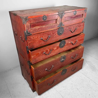 Meiji Era Isho-Dansu Kasane Kimono Chest, Japan-DWL-1763355