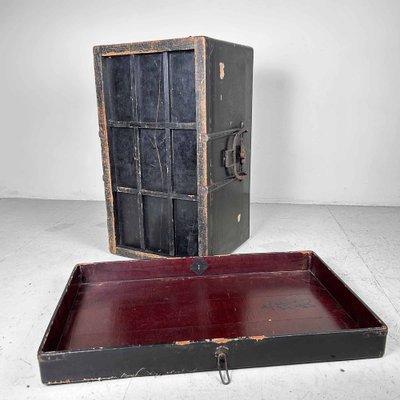 Meiji Era Taishō Decorative Wooden Transport Case, Japan-DWL-1769024