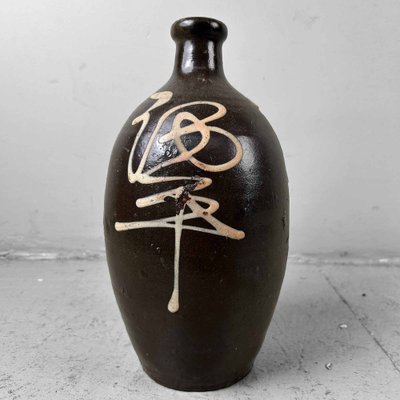 Meiji Period Earthenware Sake Decanter Tokkuri, Japan, 1890s-DWL-1821265