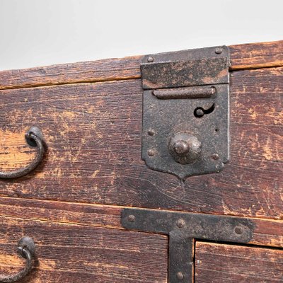 Meiji Period Low Tansu Chest of Drawers, Japan, 1890s-DWL-1760984