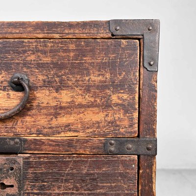 Meiji Period Low Tansu Chest of Drawers, Japan, 1890s-DWL-1760984