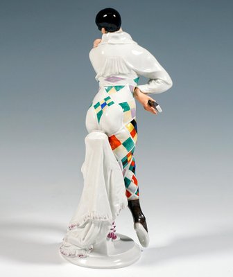 Meissen Figurine Bajazzo, Russian Ballet Carnival, attributed to Paul Scheurich, 20th, 1940s-EMT-1704072