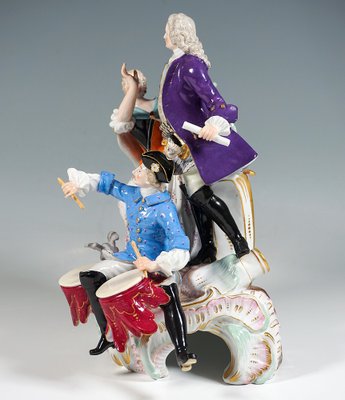 Meissen Genre Love Group with Drum Beater, attributed to f.e. Meyer, Germany 1850-EMT-1704071