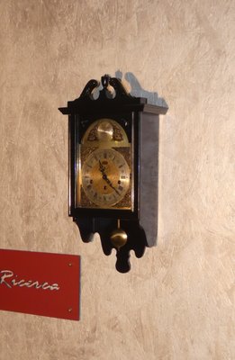 Melux Black Lacquer Tempus Fugit Pendulum Clock from Meazzi-ERB-807587