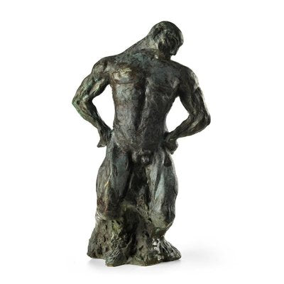 Merodack-Jeanneau, Male Nude, 19th Century, Bronze Sculpture-NQ-886010