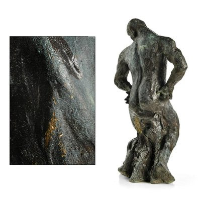 Merodack-Jeanneau, Male Nude, 19th Century, Bronze Sculpture-NQ-886010