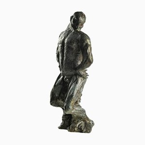 Merodack-Jeanneau, Male Nude, 19th Century, Bronze Sculpture-NQ-886010