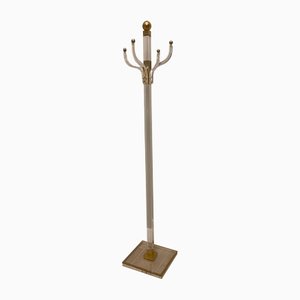 Metacrylate & Golden Brass Coat Rack, 1970s-NUC-1438667