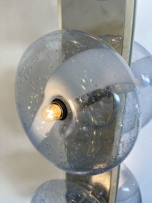 Metal and Blue Murano Glass Floor Lamp from Mazzega, Italy, 1970s-FUE-1067733