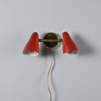 Metal and Brass Wall Light from Stilux Milano, 1950s-GJR-1765855