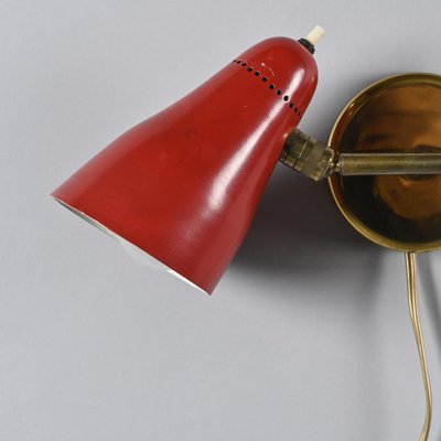 Metal and Brass Wall Light from Stilux Milano, 1950s-GJR-1765855