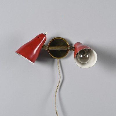 Metal and Brass Wall Light from Stilux Milano, 1950s-GJR-1765855