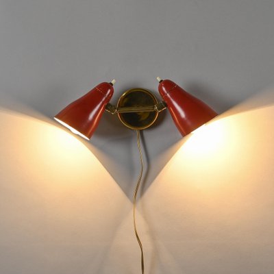 Metal and Brass Wall Light from Stilux Milano, 1950s-GJR-1765855