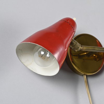 Metal and Brass Wall Light from Stilux Milano, 1950s-GJR-1765855