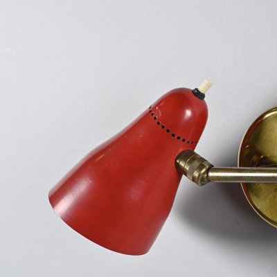 Metal and Brass Wall Light from Stilux Milano, 1950s-GJR-1765855