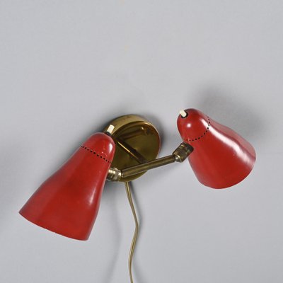 Metal and Brass Wall Light from Stilux Milano, 1950s-GJR-1765855