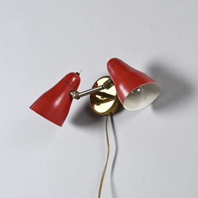 Metal and Brass Wall Light from Stilux Milano, 1950s-GJR-1765855