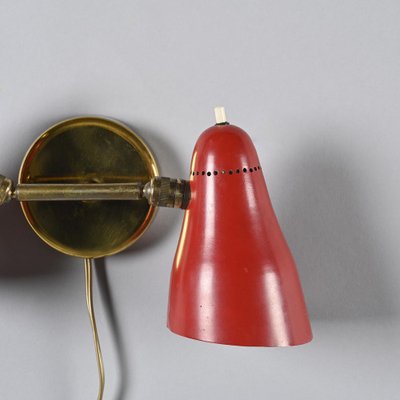 Metal and Brass Wall Light from Stilux Milano, 1950s-GJR-1765855