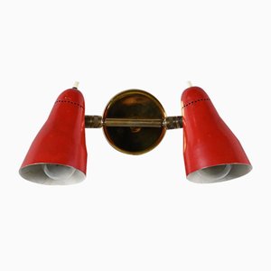 Metal and Brass Wall Light from Stilux Milano, 1950s-GJR-1765855