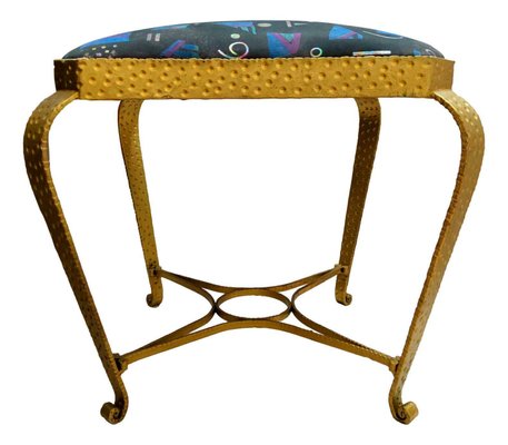 Metal and Fabric Stool by Pier Luigi Colli, 1950s-FIP-1196275