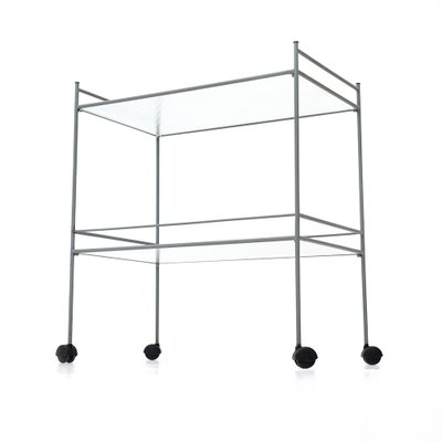 Metal and Glass Service Trolley, 1980s-EZ-2041226