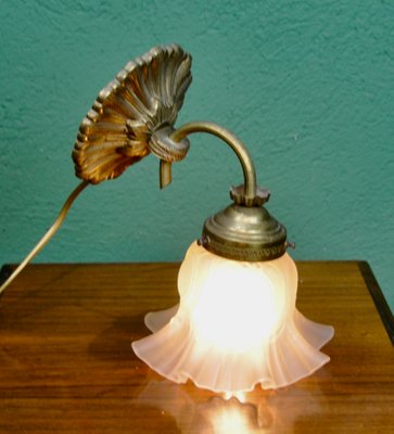 Metal and Glass Wall Light, 1950s-ROJ-1398365