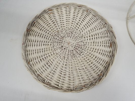 Metal and Rattan Wire Stool, 1950s-ZO-634475