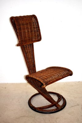 Metal and Wicker Dining Chair Attributed to Marzio Cecchi for Studio Most, 1960s-AOL-690161