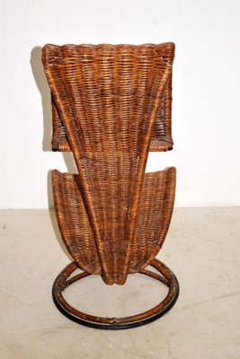 Metal and Wicker Dining Chair Attributed to Marzio Cecchi for Studio Most, 1960s-AOL-690161