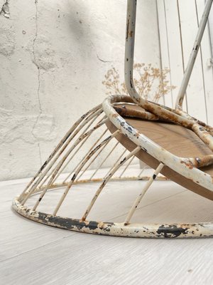 Metal and Wood Basket Armchair-UX-1768598