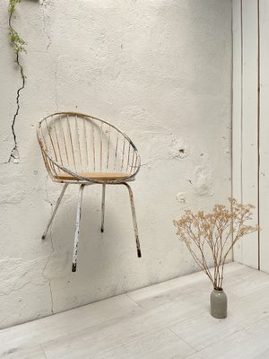 Metal and Wood Basket Armchair-UX-1768598