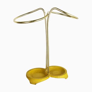 Metal Brass Modernist Bauhaus Umbrella Stand, Germany, 1950s-QZ-1053134