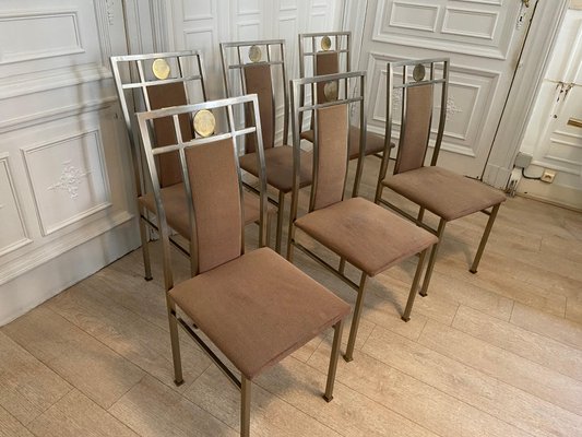 Metal Chairs by Belgo Chrome, Belgium, 1980s, Set of 6-JG-1364145