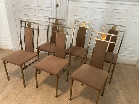 Metal Chairs by Belgo Chrome, Belgium, 1980s, Set of 6-JG-1364145