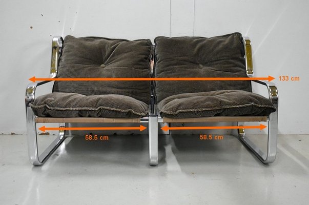 Metal Chrome Bench, 1970s-RVK-851999