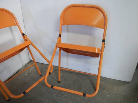 Metal Folding Chairs, 1970s, Set of 3-WWQ-1783421