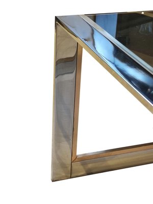 Metal & Glass Side Tables from Belgo Chrom / Dewulf Selection, 1970s, Set of 2-ES-853372