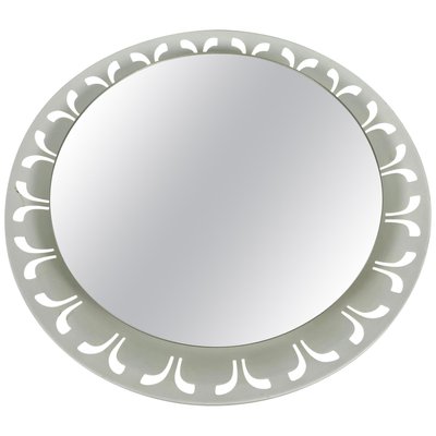 Metal Illuminated Mirror from Hillebrand, Germany, 1950s-PUK-924572