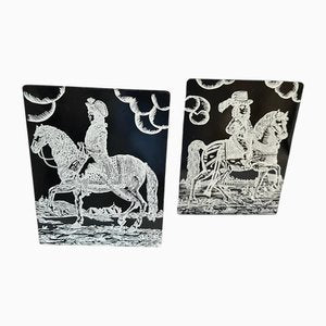 Metal Knights Bookends by Piero Fornasetti, 950s, Set of 2-NMK-2016517