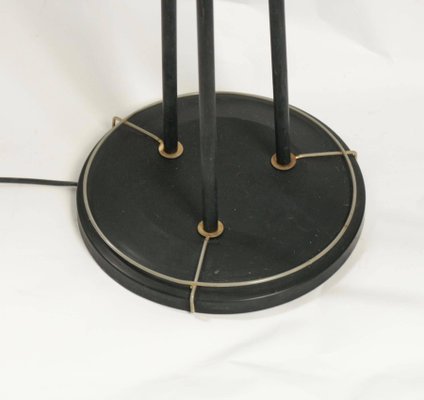 Metal Paint and Brass 3-Light Floor Lamp, 1950s-WFS-744747