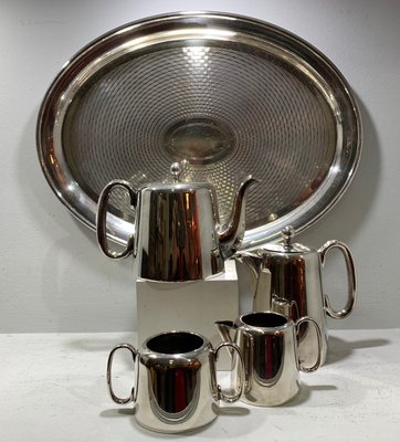 Metal Tea Service Set, 1970s, Set of 5-IKW-828493